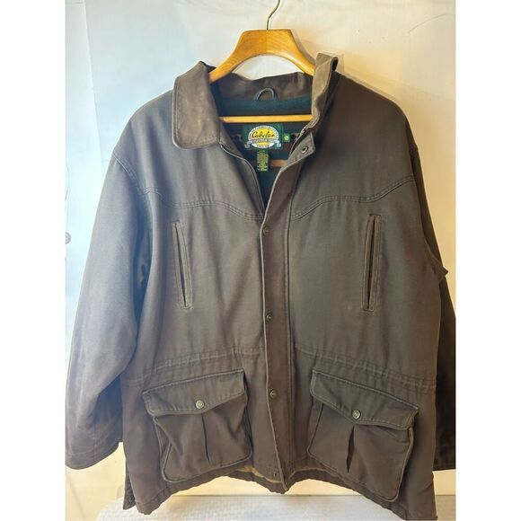 Cabela men’s 2xl blanket lined coat cargo pockets blanket lined rn#56835